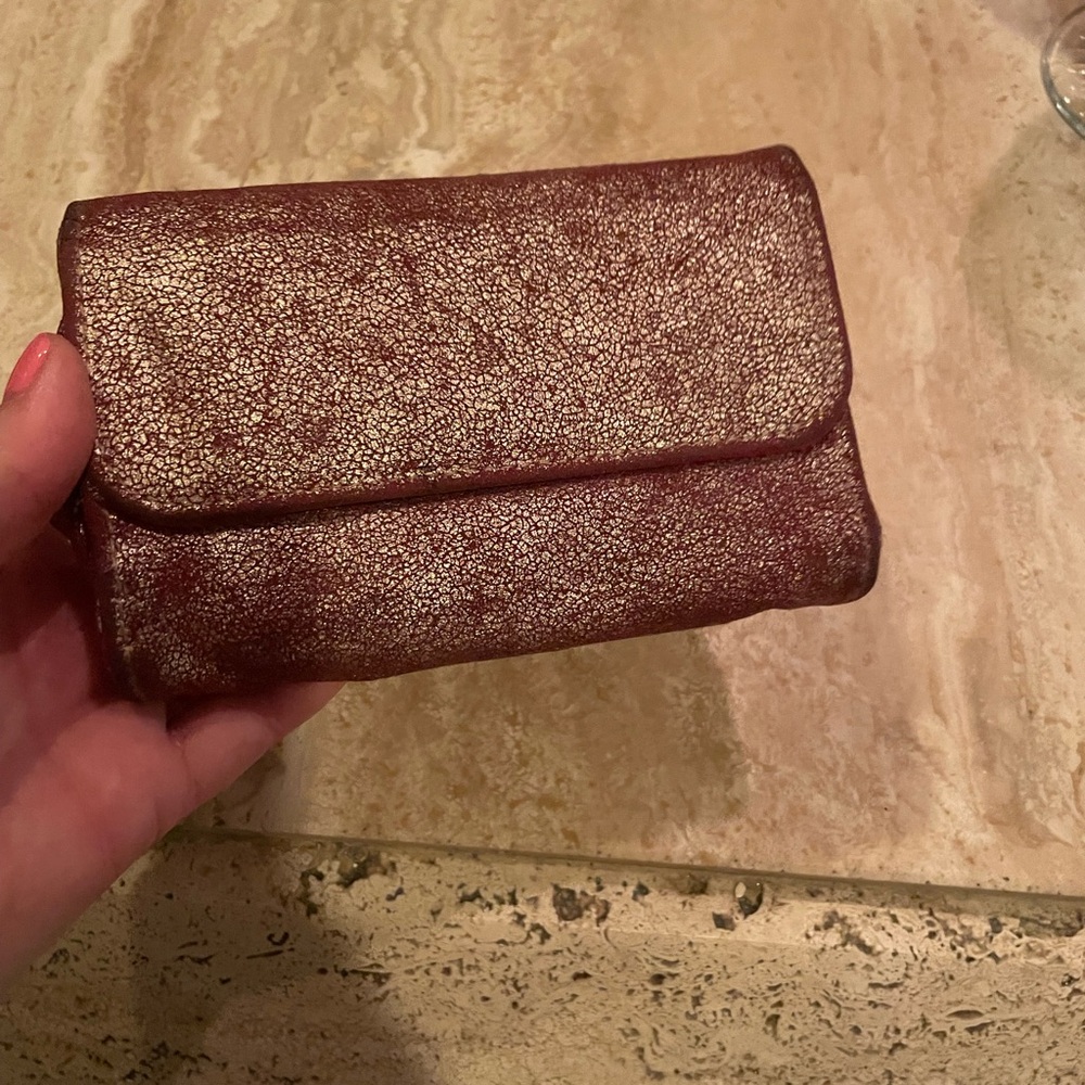NWOT bare minerals maroon sparkly Clutch